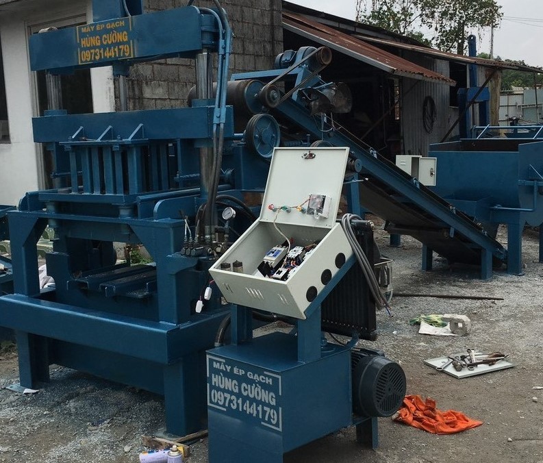 Máy ép gạch không nung - Máy ép gạch block | Máy ép gạch Hùng Cường Biên Hòa Đồng Nai